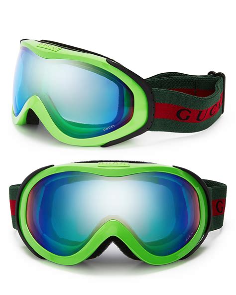 gucci green ski goggles.